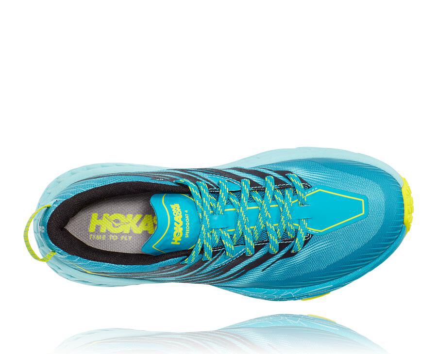 Zapatillas Trail Hoka One One Mujer - Speedgoat 4 - Turquesa - QXD496570